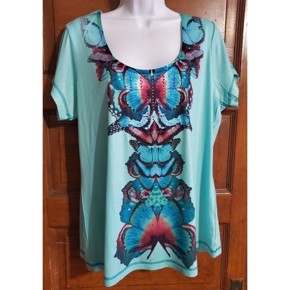 Energie World Wear Butterfly Embellished Top